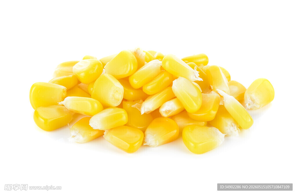 金黄玉米粒特写