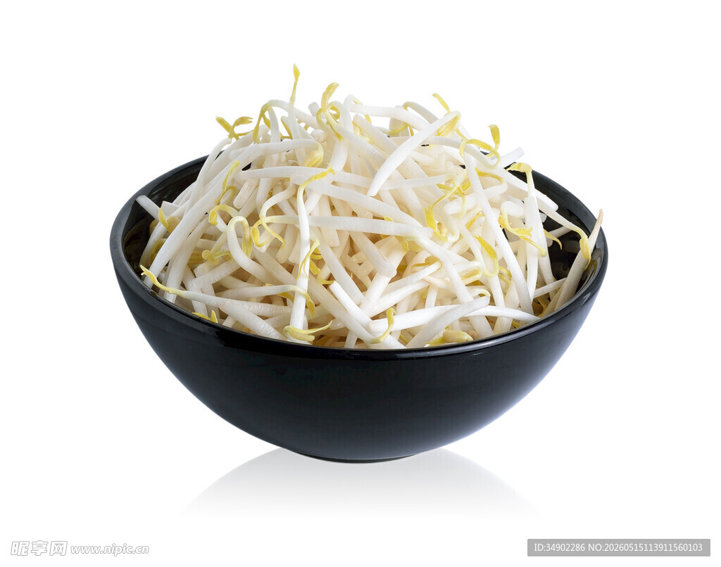 碗中鲜嫩豆芽