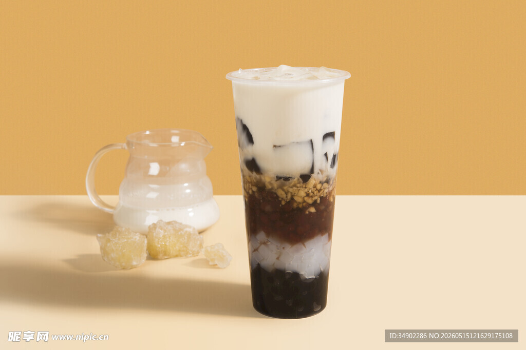 美味珍珠奶茶特写