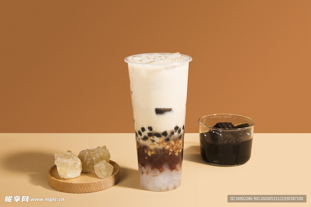 珍珠奶茶搭配小食组合