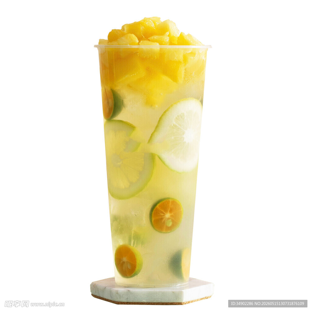 金桔菠萝水果茶