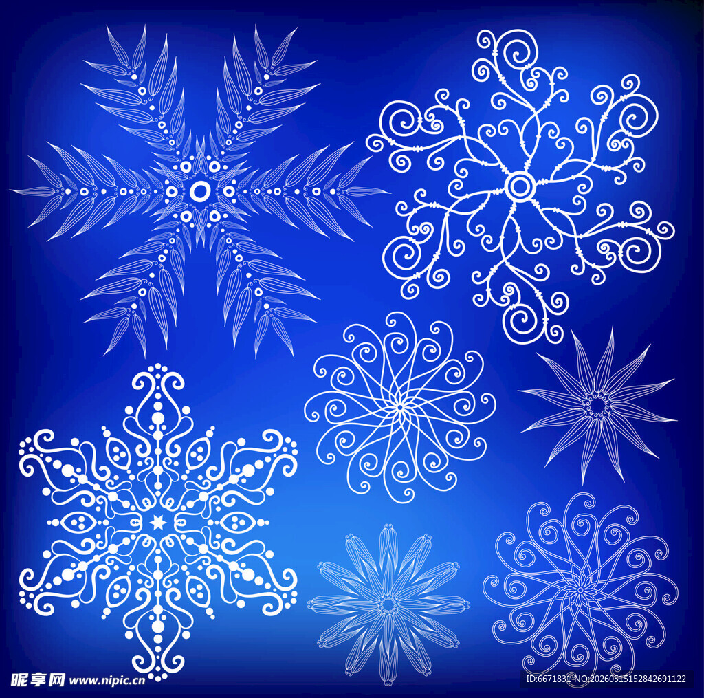 精美雪花图案