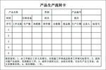 产品生产跟踪卡模板