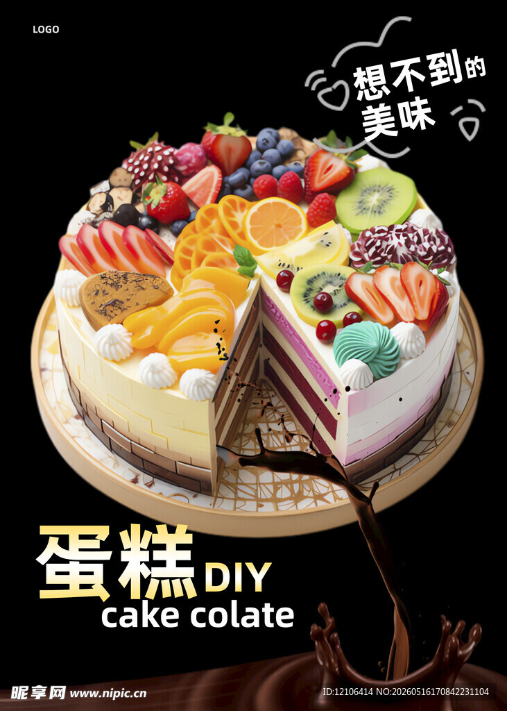 多彩水果DIY蛋糕