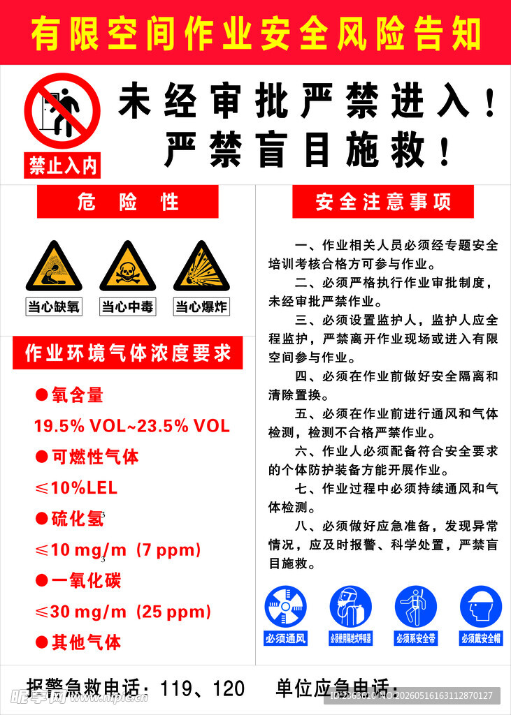 危险区域警示牌