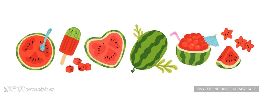 夏日西瓜插画