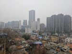 武汉城市新旧建筑对比景观