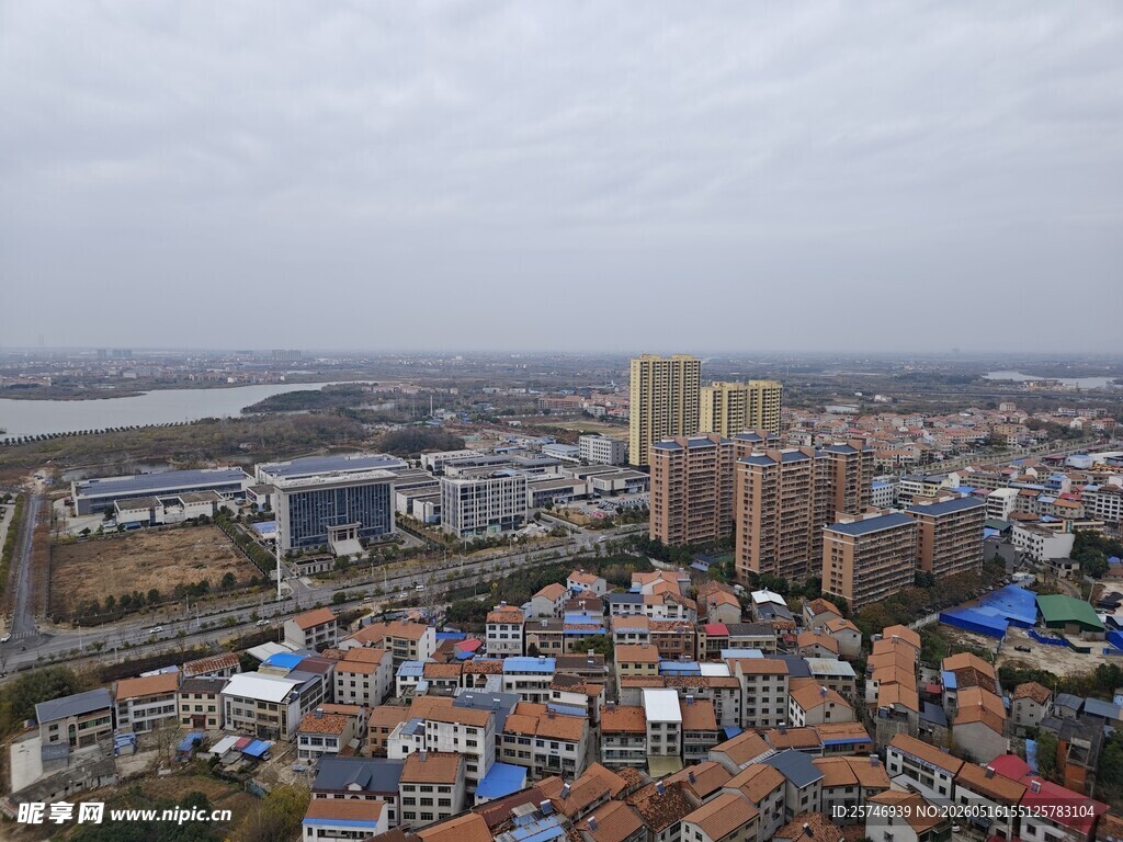 黄州城市俯瞰景观
