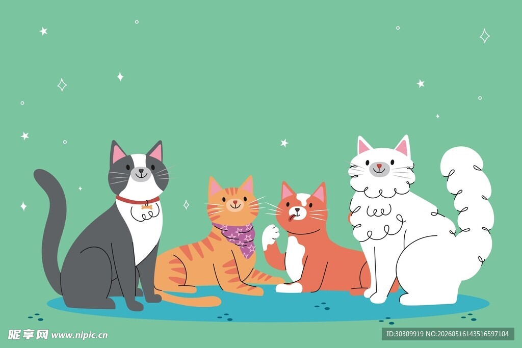 可爱卡通猫咪
