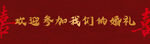 欢迎参加婚礼喜庆横幅