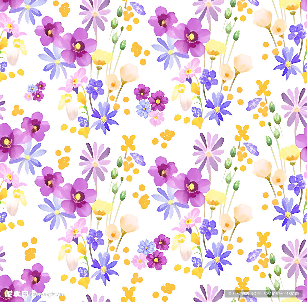 水彩花