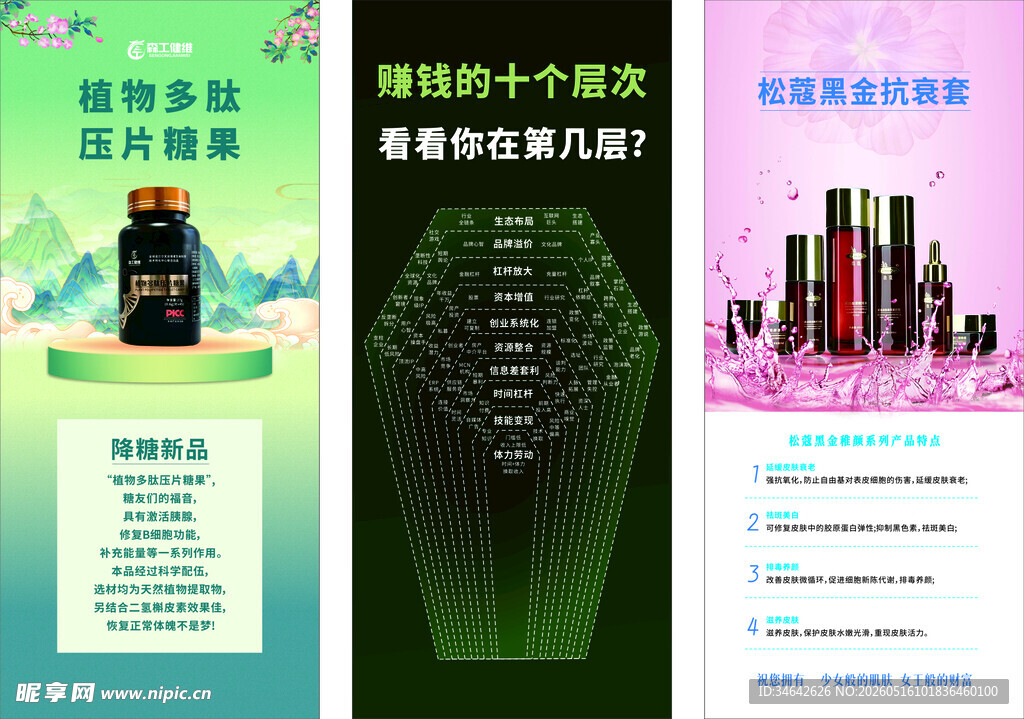 主图展架  护肤展架