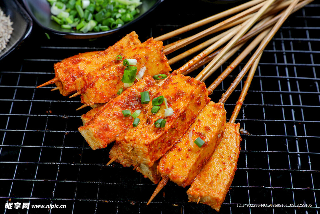 美味香烤豆腐串