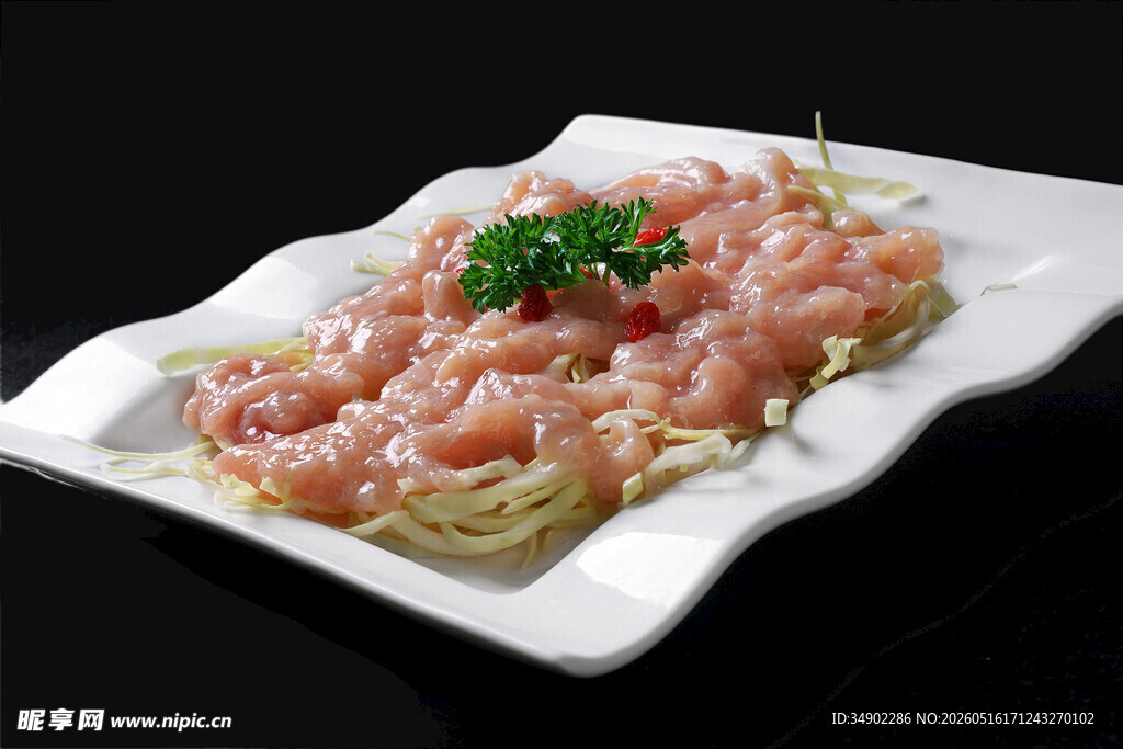 滑鸡肉片