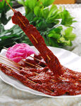 香辣诱人的牛肉串