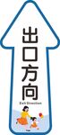 出口方向标识牌