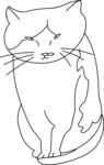 简笔画中的可爱猫咪