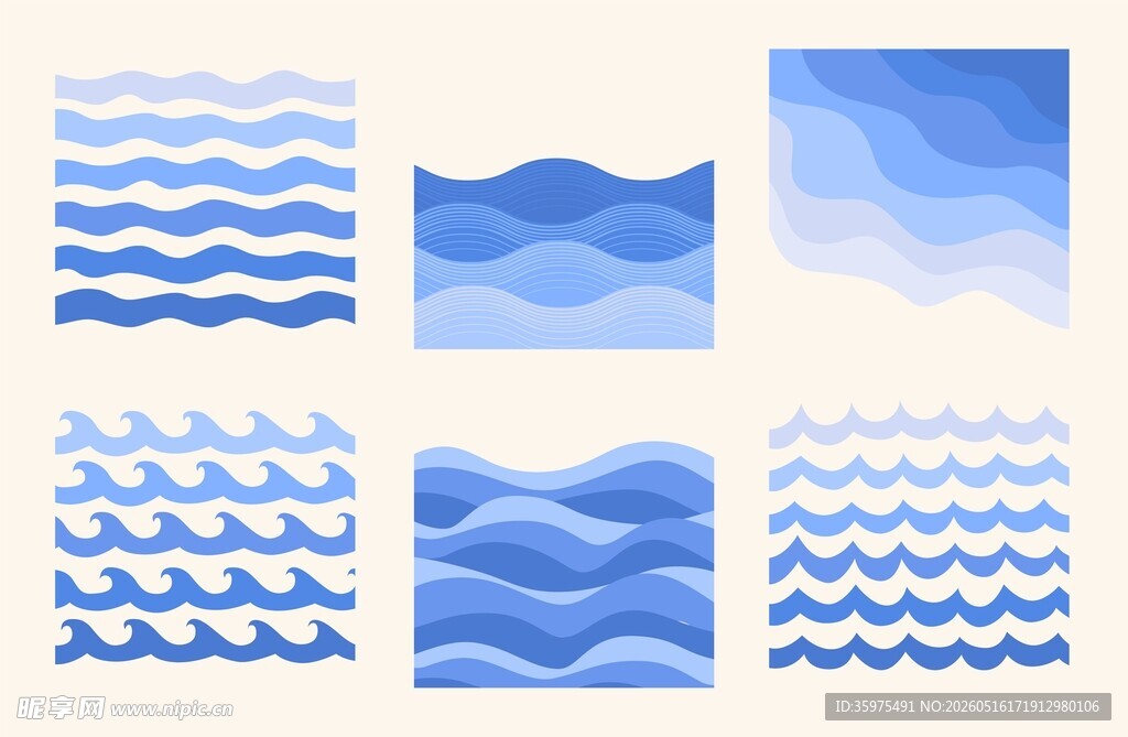 海浪图案