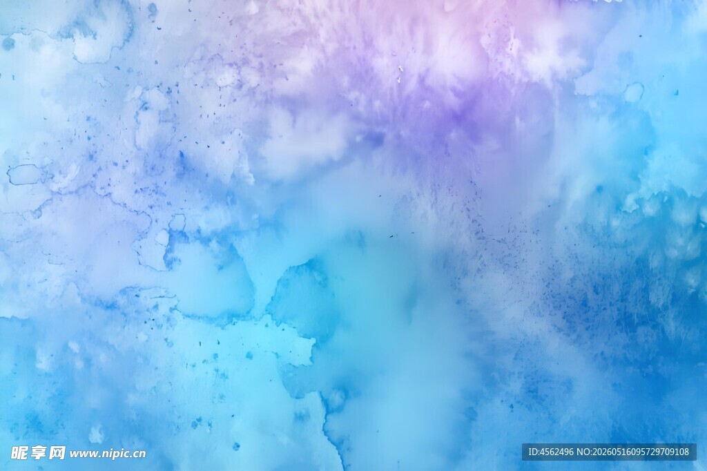 梦幻蓝色水彩背景纹理