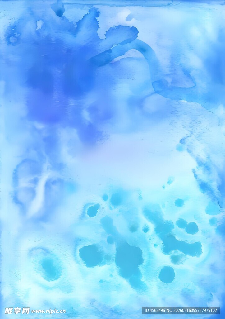 梦幻蓝色水墨背景图