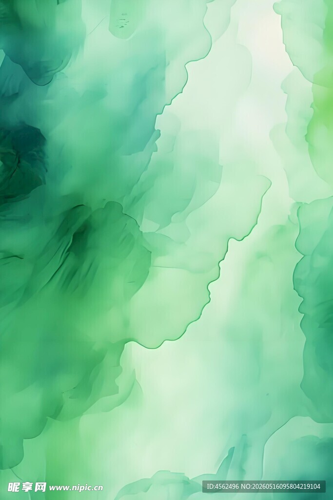 清新绿调水彩渐变背景