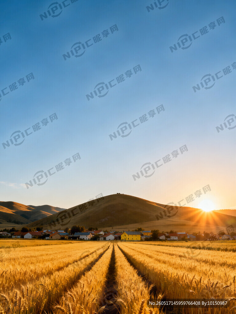 生成一副光芒万丈的蓝天白云 