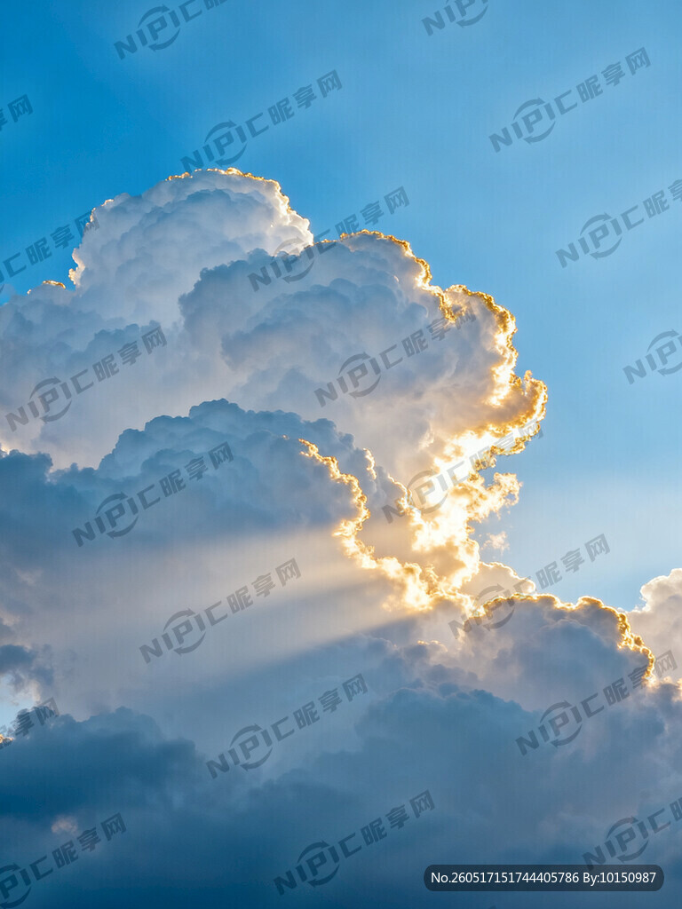 有光芒的云朵 蓝天白云