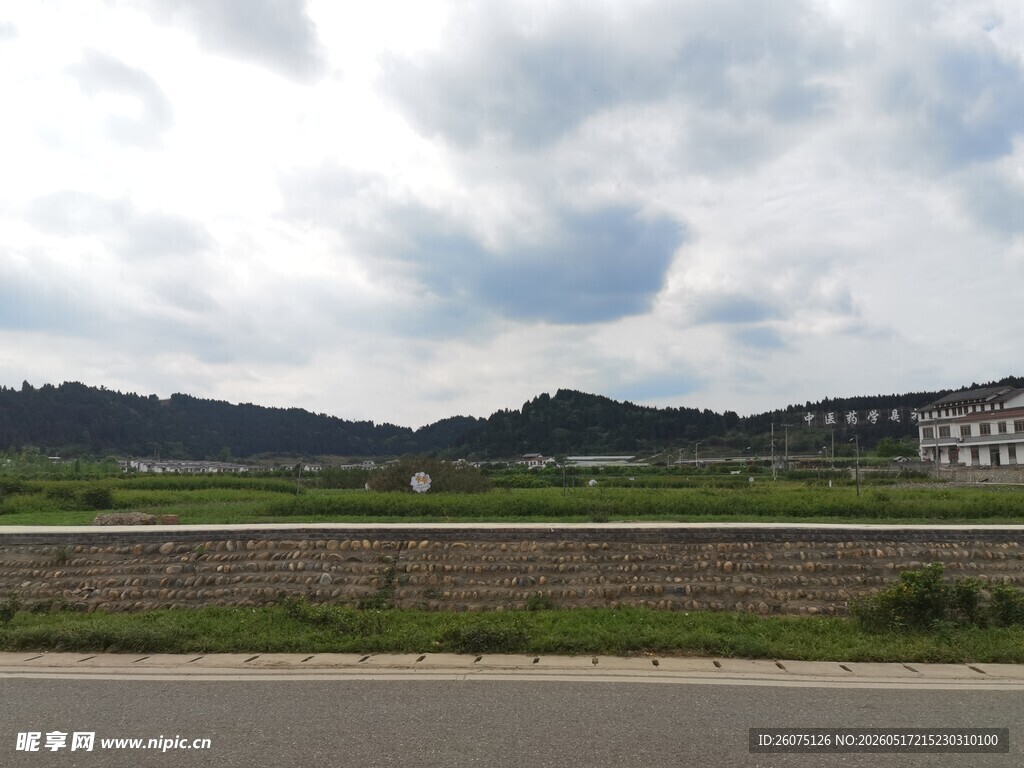 公路边的开阔风景