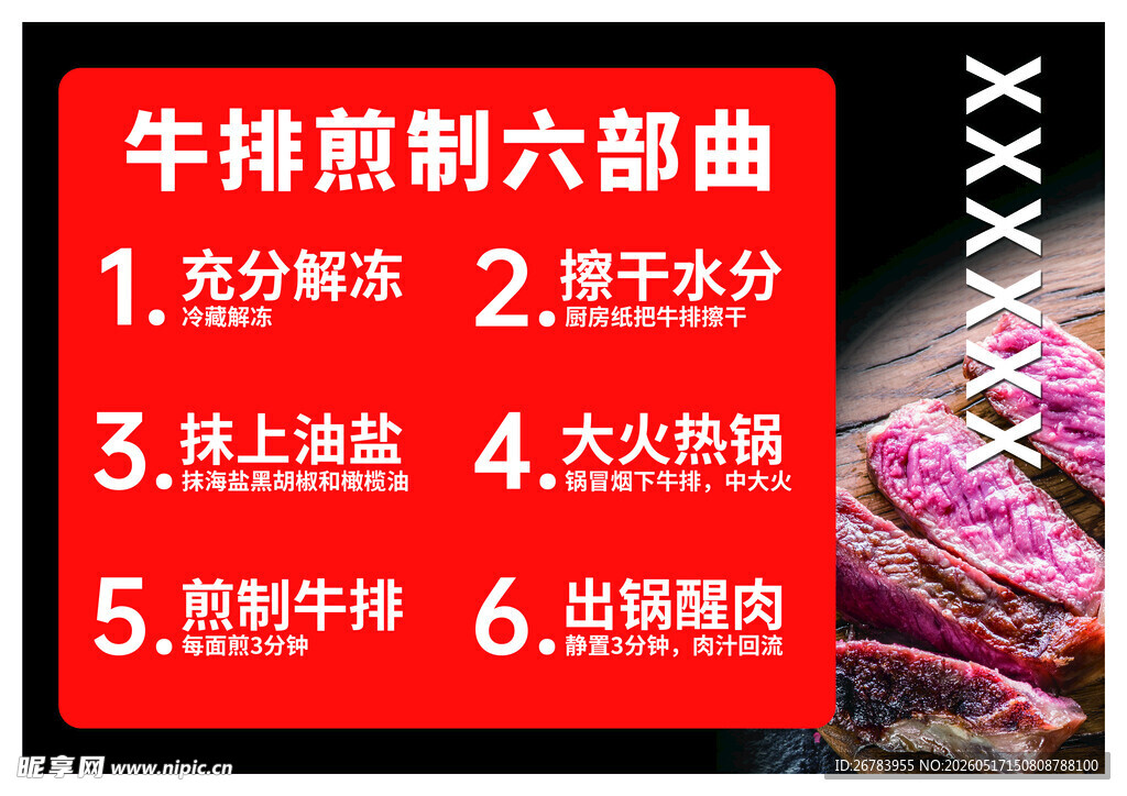 牛排煎制六部曲