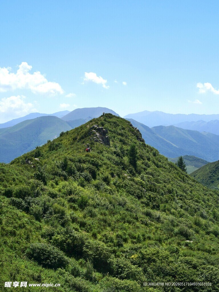 翠绿山峦