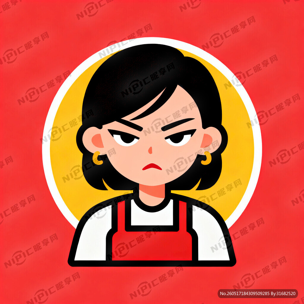 家政服务 东方女性 表情冷酷