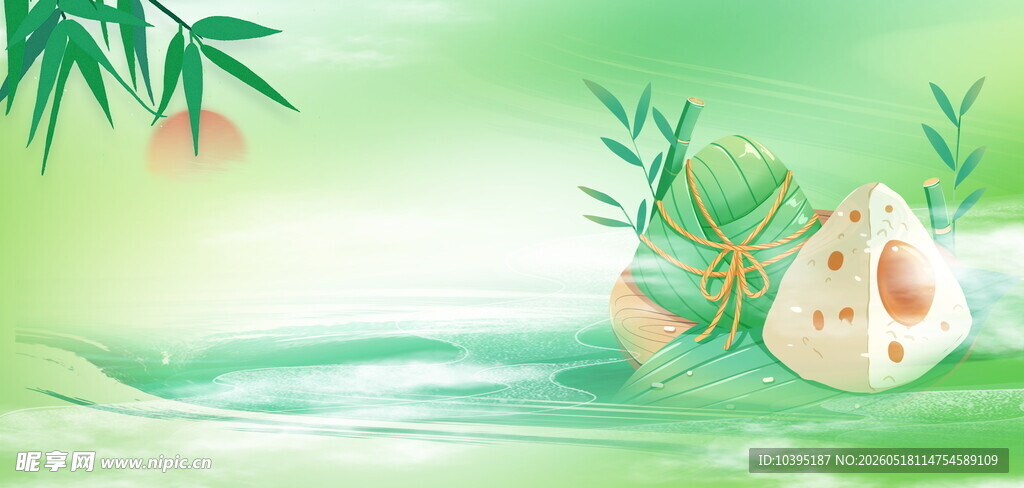 端午节手绘粽子海报背景