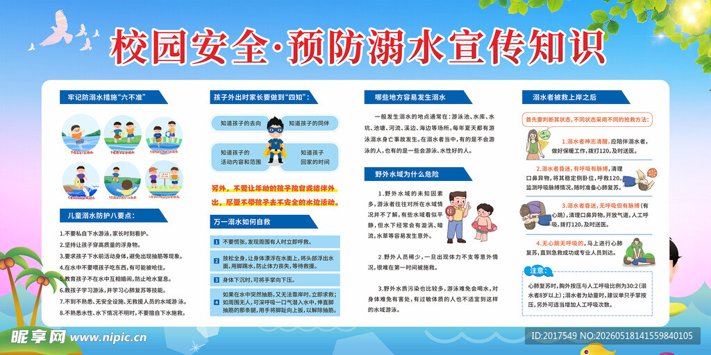 校园安全培训宣传海报