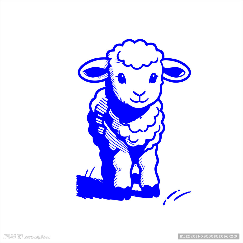 可爱小羊插画