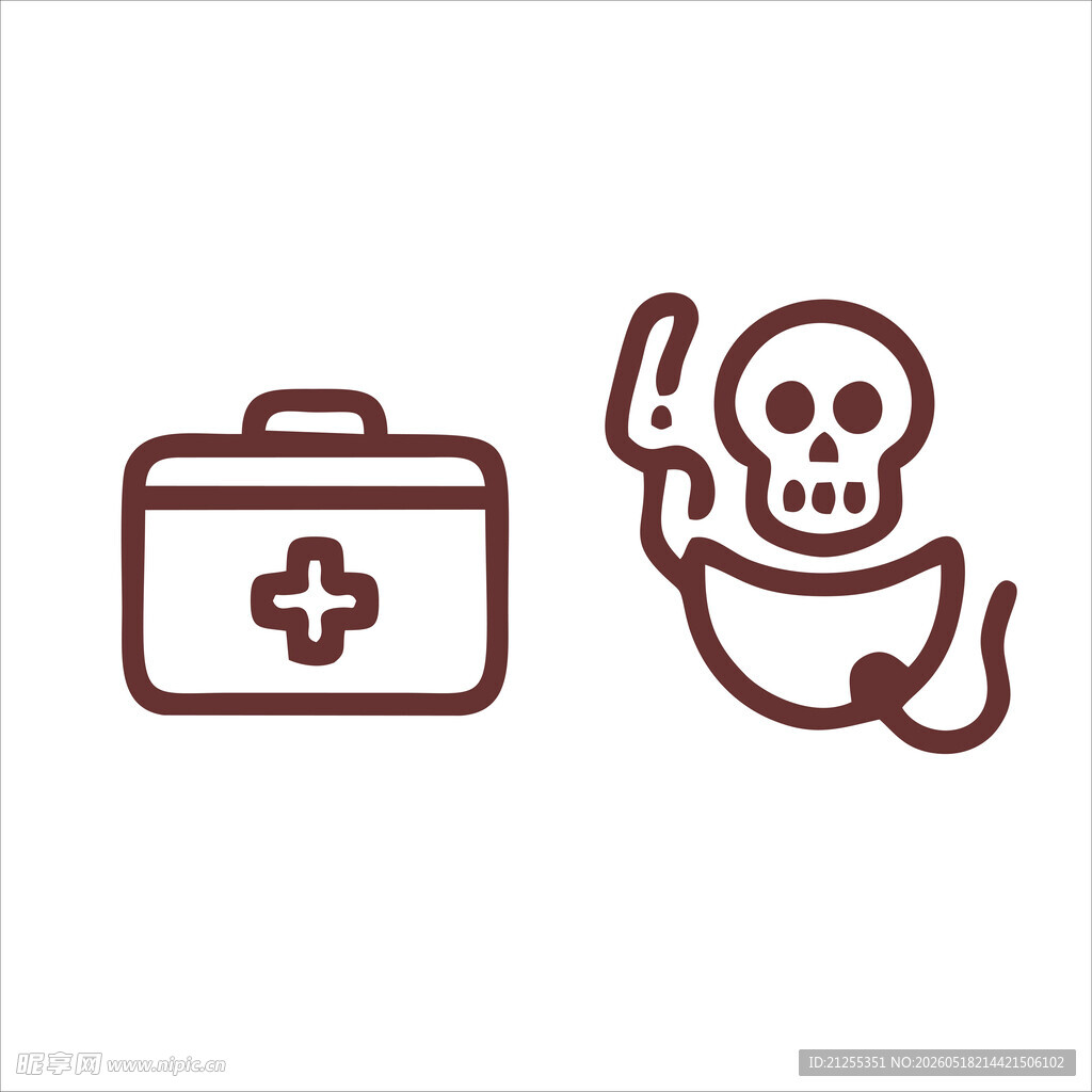 医疗与死亡符号图标