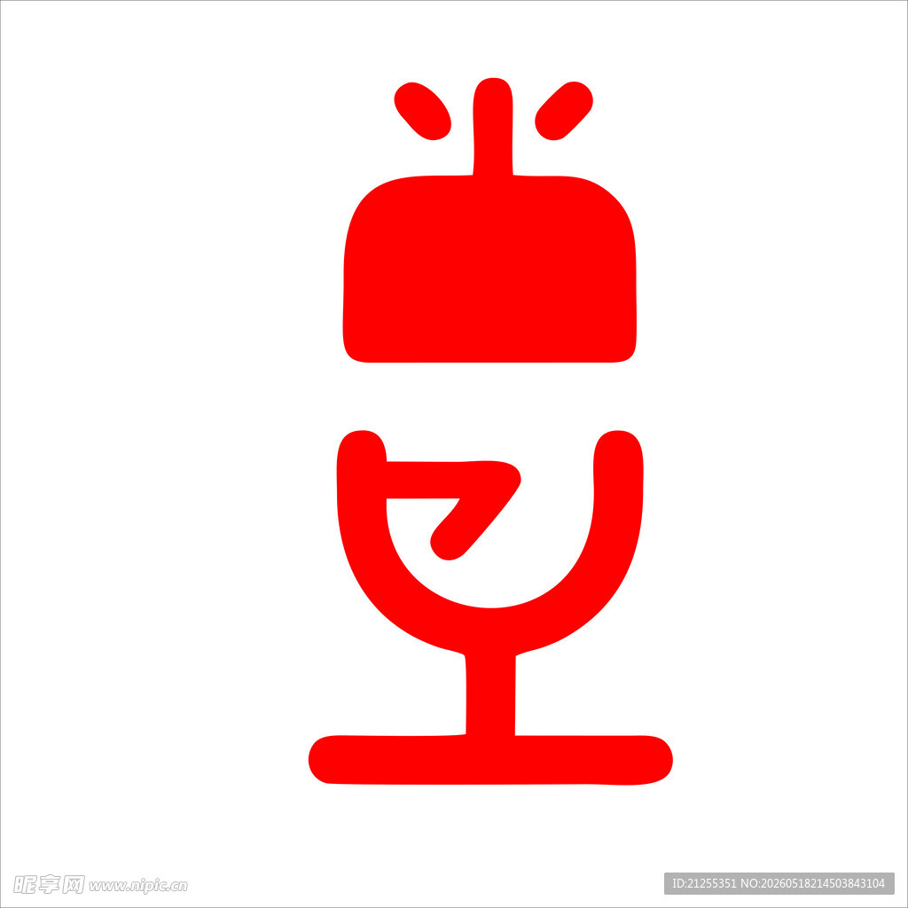 红色麦克风图标