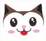 可爱卡通猫头插画矢量图