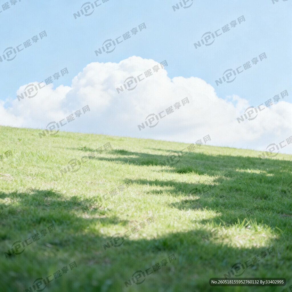 蓝天白云草地