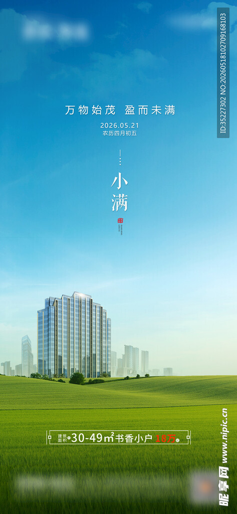 地产二十四节气小满海报