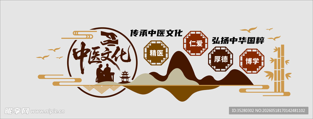 中医文化墙设计