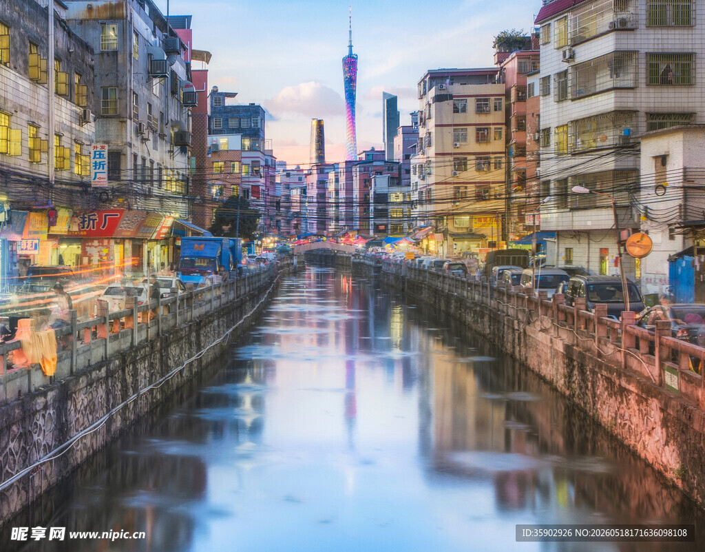 城市河畔夜景繁华迷人