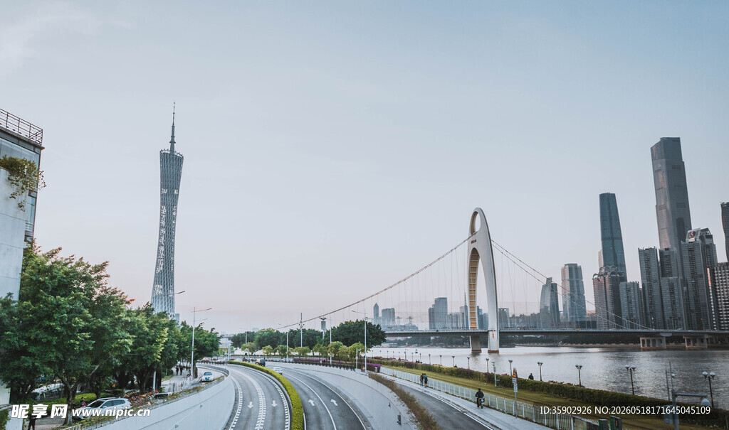广州城市风光与桥梁景观