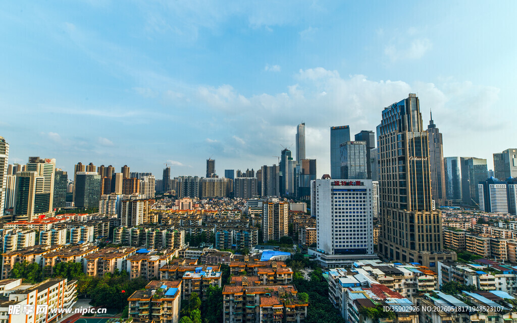 城市天际线俯瞰景观