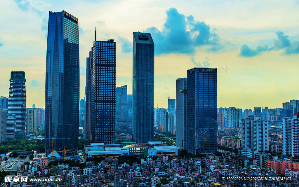城市天际线繁华都市景观