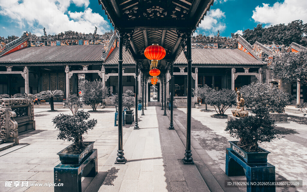 古色古香中式庭院建筑