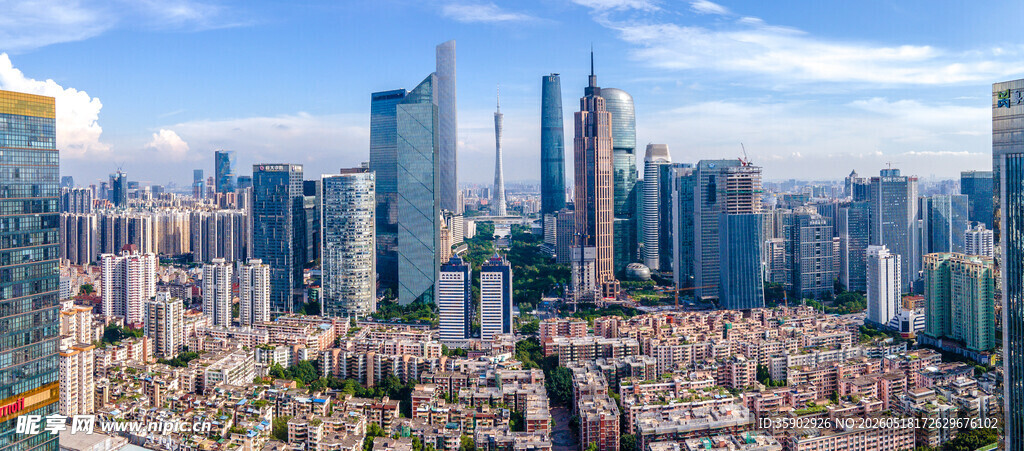 繁华都市天际线景观