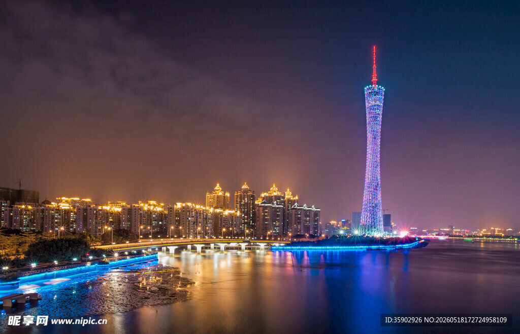 广州塔夜景璀璨