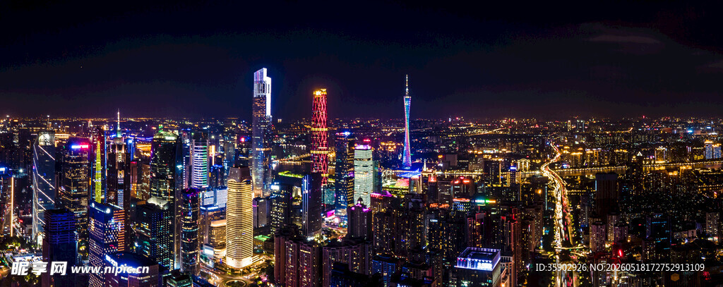 繁华都市璀璨夜景