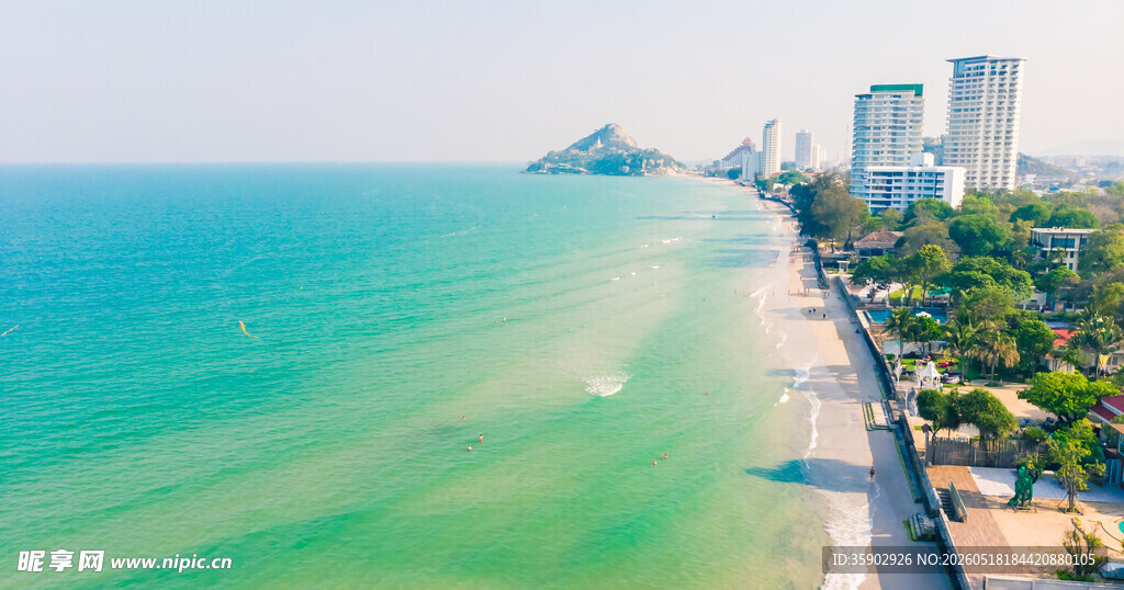 海滨城市美丽海岸线风光
