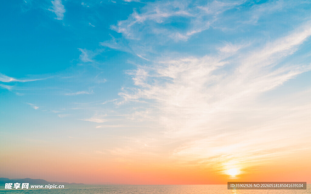 美丽日出天空景色